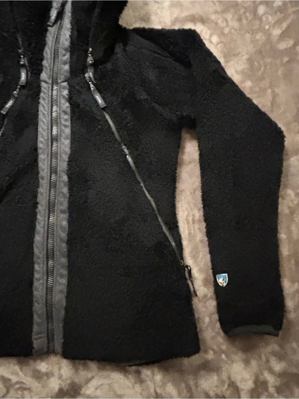 Kuhl Jacket Women’s Size S  Black Fleece Hooded Sherpa Fleece Flight Jacket - Picture 5 of 16